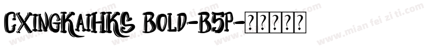 CXingKaiHKS Bold-B5p字体转换